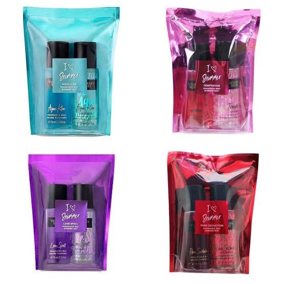 Victoria's Secret Gift Set I Love Shimmer 2in1 Set Fragrance Mist + Shimmer  mist 75ml 
